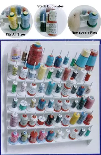 Deluxe Embroidex 60 Spool Cone Thread Stand/Rack Organizer for Sewing and  Embroidery Machine Easy Setup
