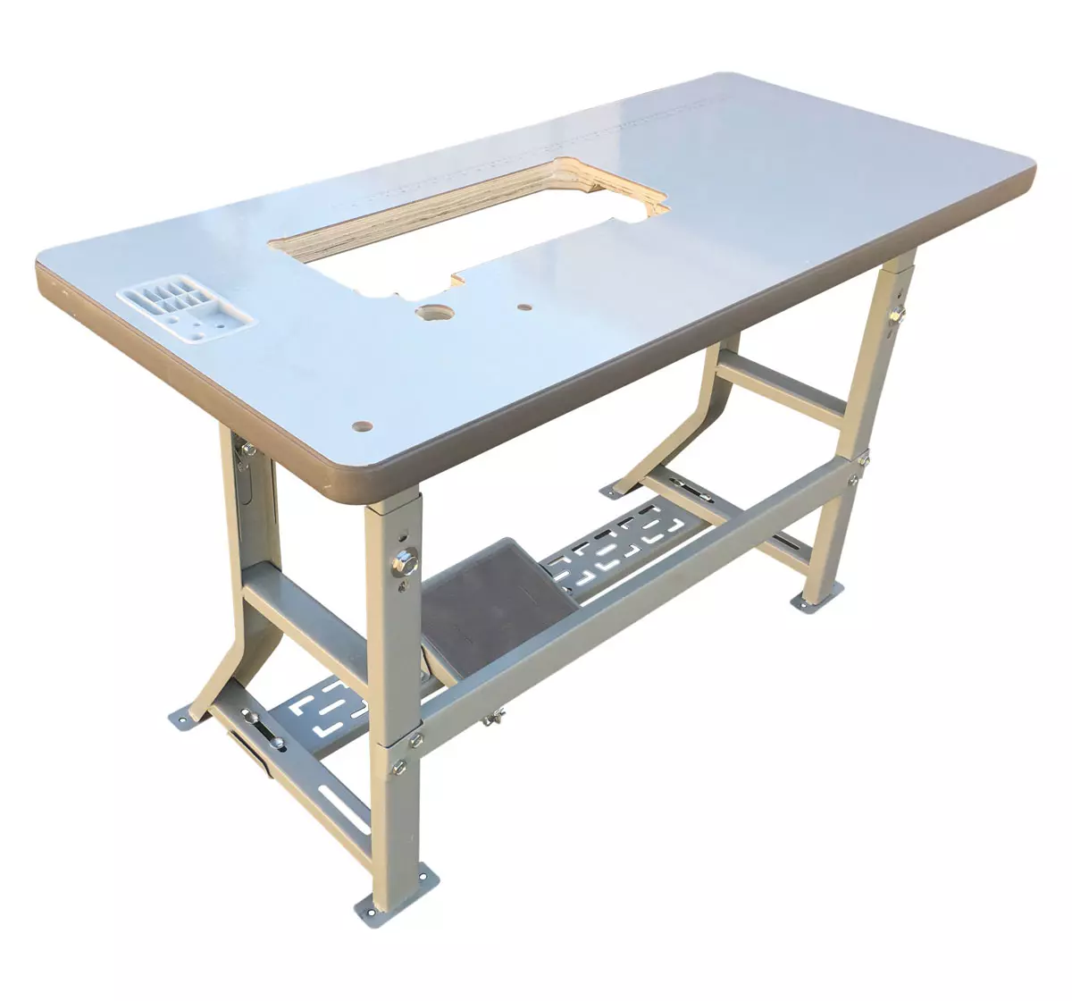 Industrial Sewing Machine Table With K-Leg Table Frame Assembly