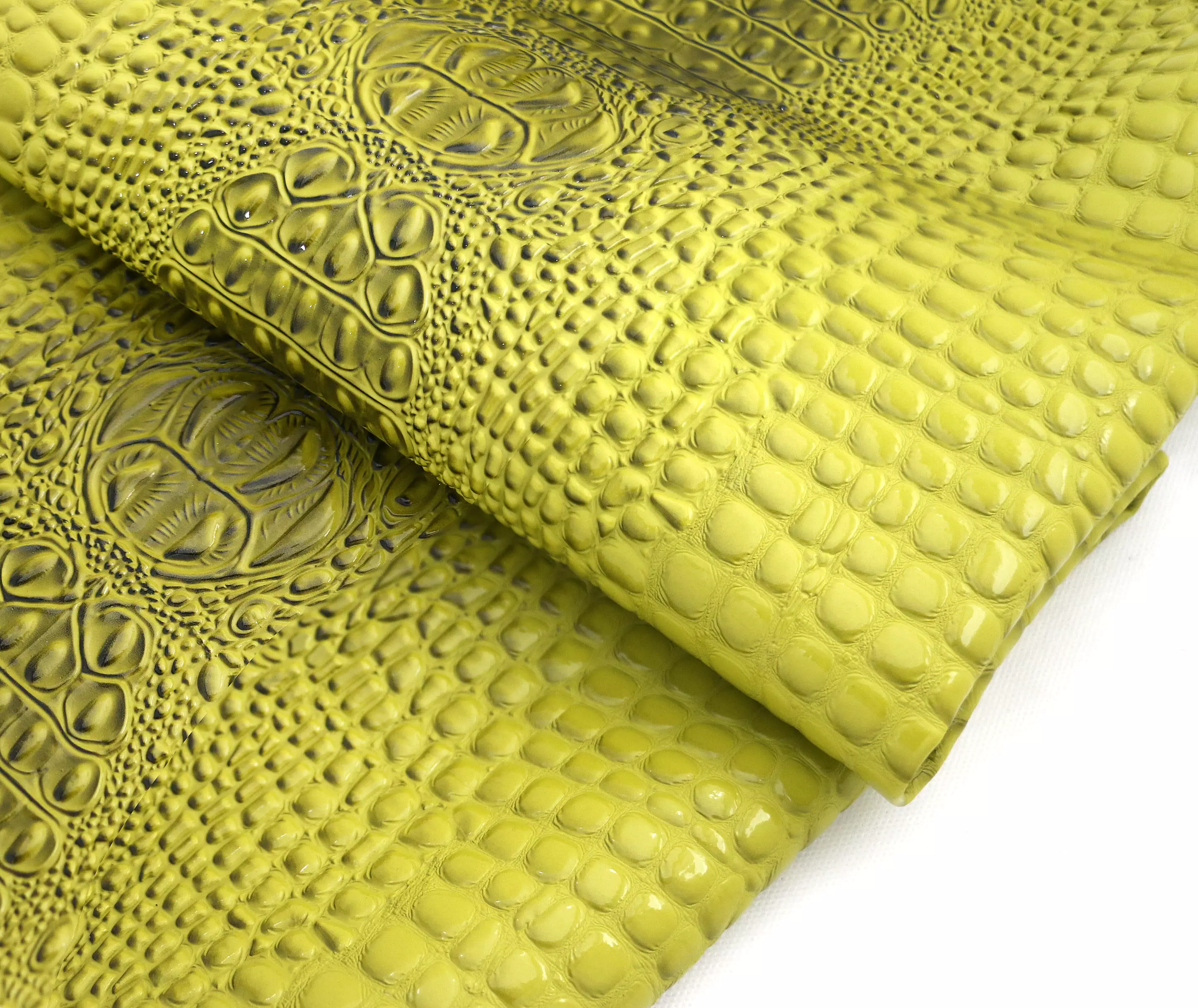 Upholstery Synthetic Leather Fabric, Faux Leather Sheets Fabric, Crocodile  Pattern Leather Fabric, Upholstered Decorative Leather With Pearly Shiny