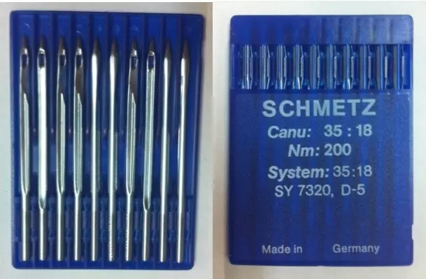 Organ Leather Point Straight Stitch Industrial Machine Needles - DIx4,  332LL, 29x4NTW - 10/Pack - WAWAK Sewing Supplies