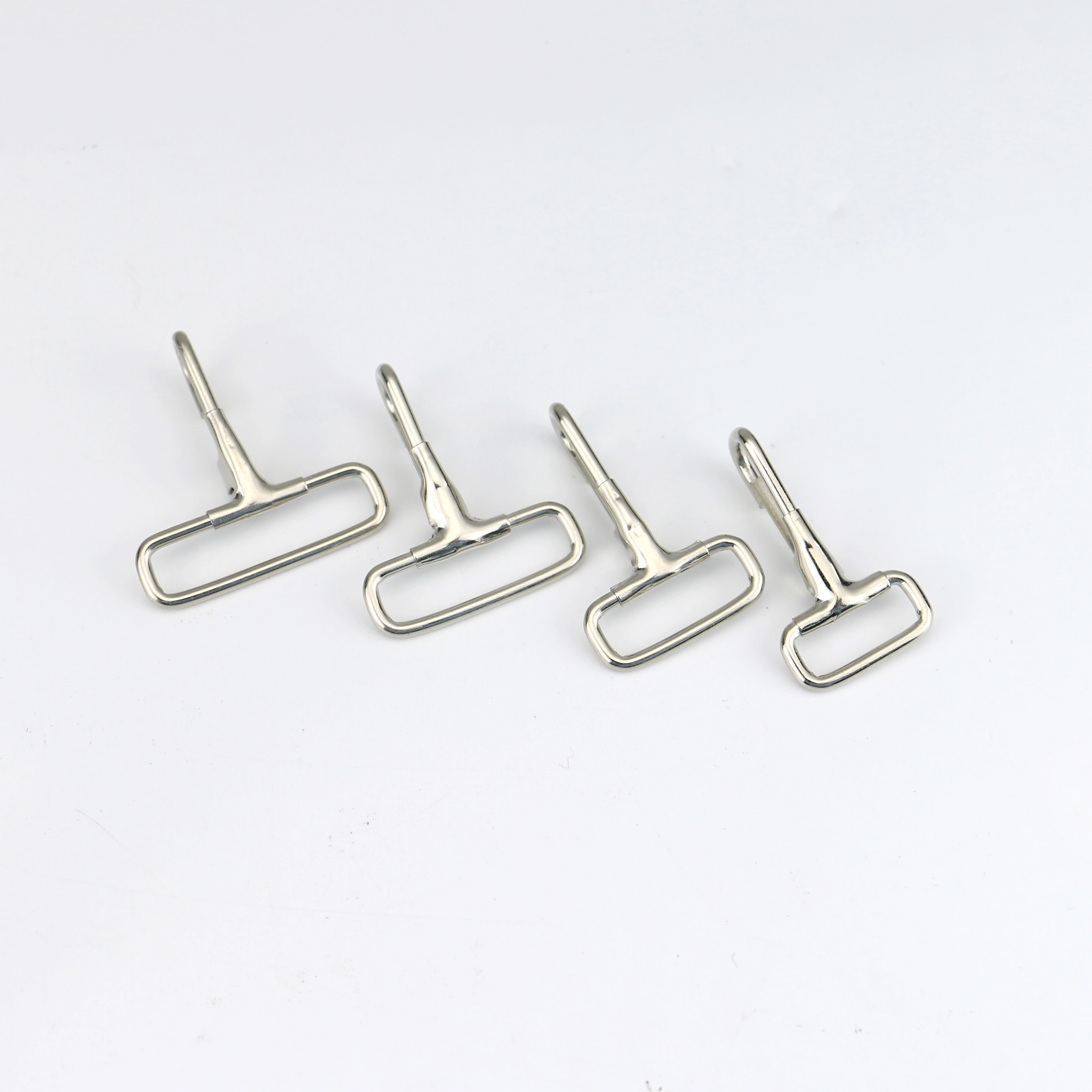 100 Pcs 1 1/4 32mm Spring Hooks Metal Purse Snap Clip Lanyard Package  Zipper Pull ID Card Key Chain Nickle