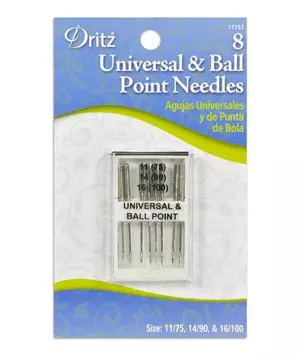 Clover Universal Sewing Machine Needles 5/Pkg - Size 60/8