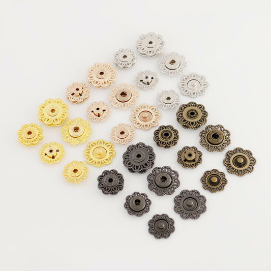Lychee Flower Shaped Snap Buttons