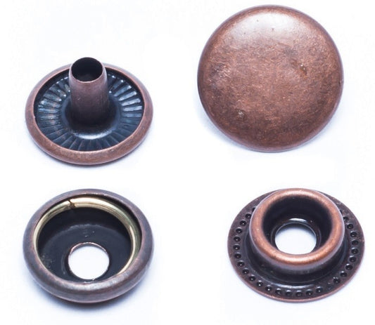 DUBLE CAP 20 Ligne12.5mm (1/2") Ring Snaps 4 Part Durable,heavy duty and sturdy,