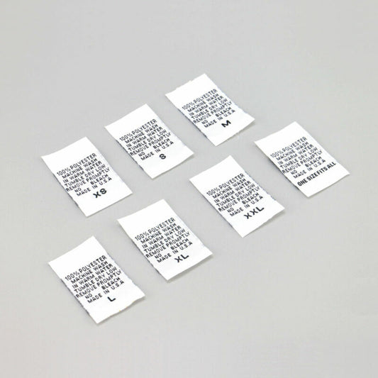 Clothing Care Labels - 100% Polyester  "Washing Instructions"