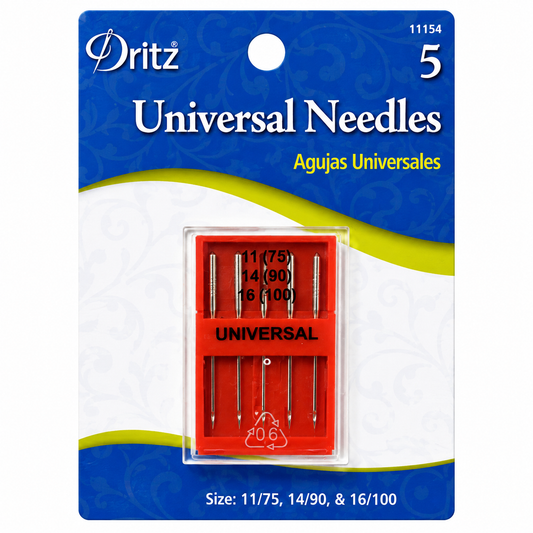 Dritz Universal Sewing Machine Needles – Sizes 11/75, 14/90 &amp; 16/100 – 5 Pack