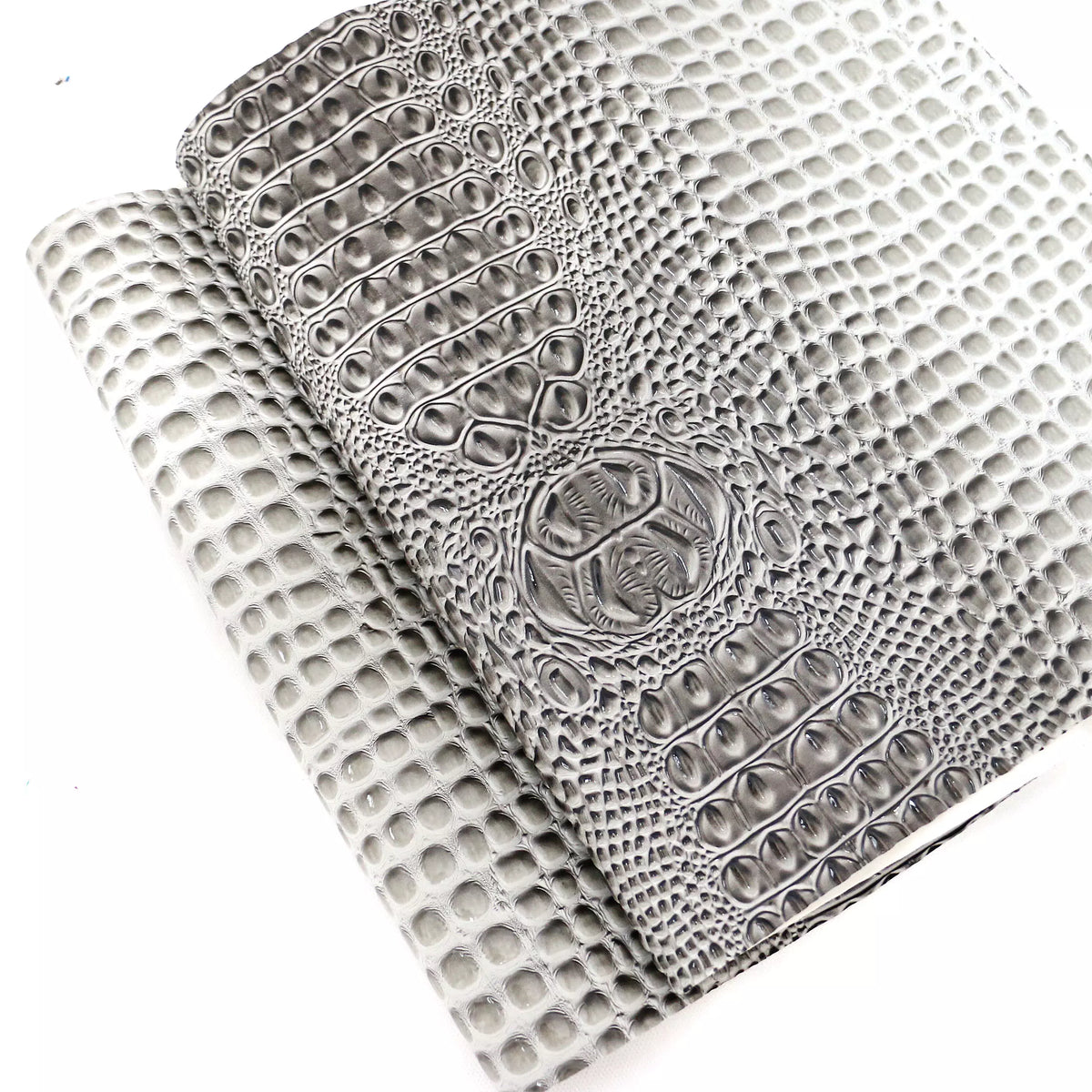 Faux Crocodile Vinyl Leather Upholstery Fabric By The Yard
