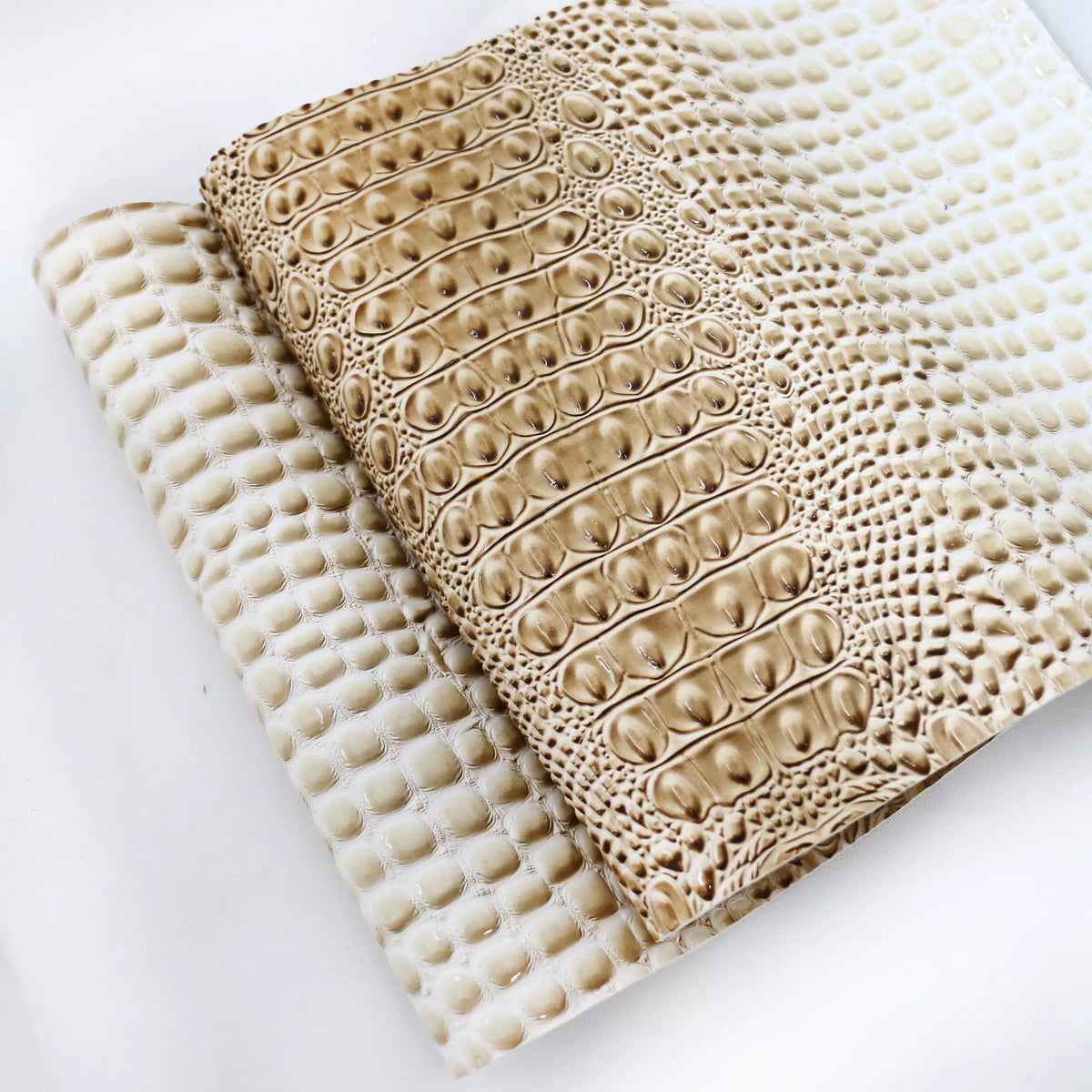 Faux Crocodile Vinyl Leather Upholstery Fabric By The Yard