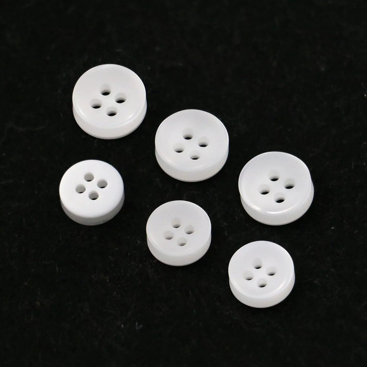 White Resin Buttons