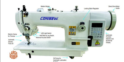 Consew 205RB-7DD Industrial Sewing Machine Walking Foot, Fully Automatic , Direct Drive
