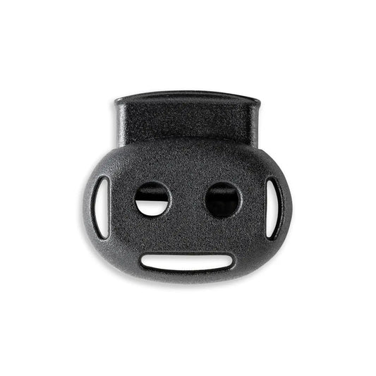 Double Hole Cord Lock - 1/8" - Black