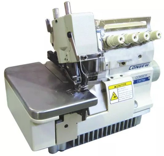 Consew CM794-2 2 Needle 4 Thread High Speed Overlock Industrial Sewing Machine With Table and Servo Motor