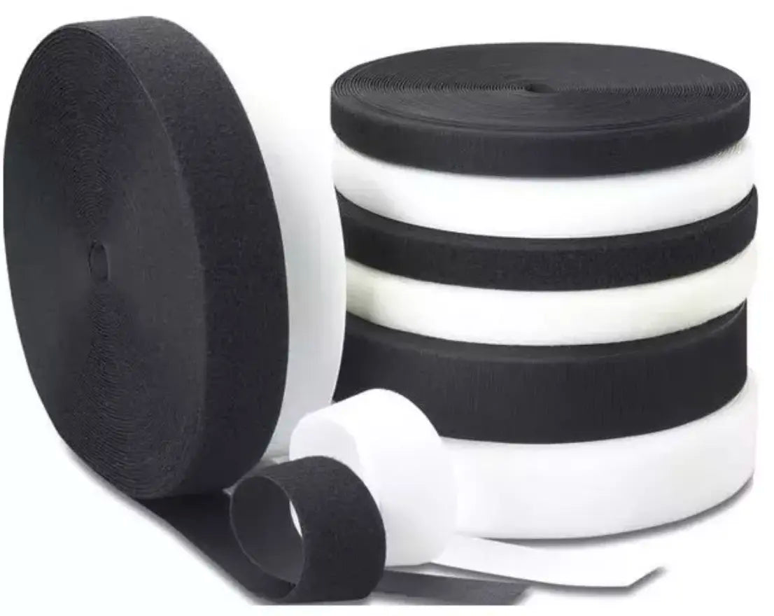 Sew-On Hook OR Loop - Black and White (Sold Separately)