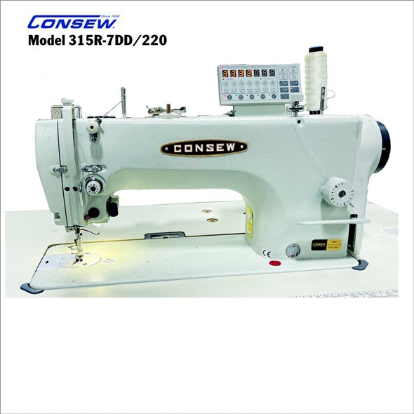 Consew 315R-7DD/220 Single Needle needle Feed Industrial Sewing Machine With Unassembled Table and Direct Drive Servo Motor