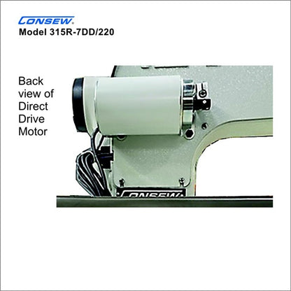 Consew 315R-7DD/220 Single Needle needle Feed Industrial Sewing Machine With Unassembled Table and Direct Drive Servo Motor
