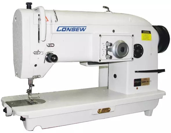 Consew 199RB-1A-1 Single Needle, Drop Feed, Zig-Zag, Lockstitch Industrial Sewing Machine With Table and Servo Motor