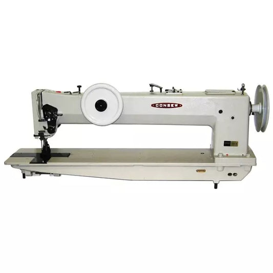 Consew 744R-30P Puller Feed 30" Longarm Extra Heavy Duty Walking Foot Industrial Sewing Machine With Table and Servo Motor