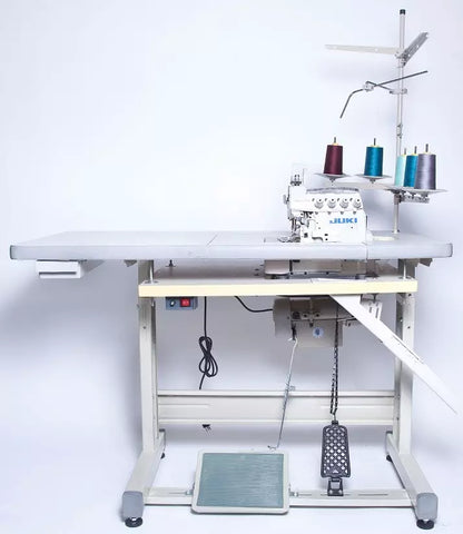 JUKI MO-6916J-FF6-700 5-Thread Top Feed Overlock Safety Stitch Industrial Serger With Table and Servo Motor