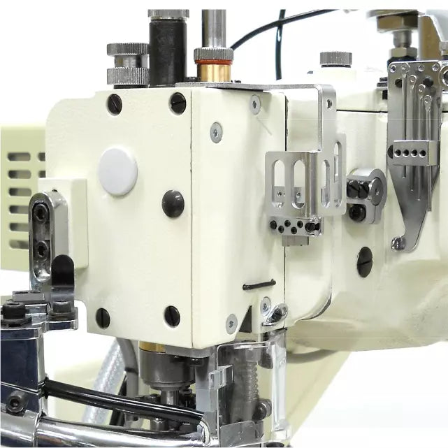 Kansai Special NFS6604GMH-DD Flatseamer for Medium to Heavy Knitwear Industrial Sewing Machine With Table and Direct Drive Servo Motor