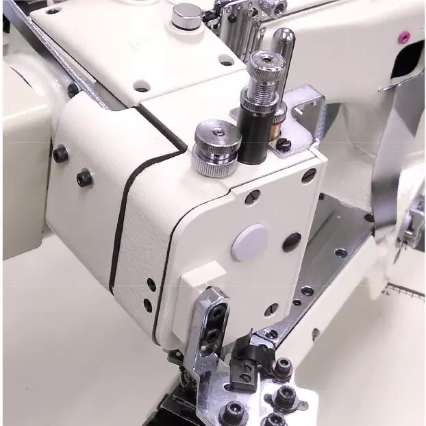 Kansai Special NFS6604GMH-DD Flatseamer for Medium to Heavy Knitwear Industrial Sewing Machine With Table and Direct Drive Servo Motor
