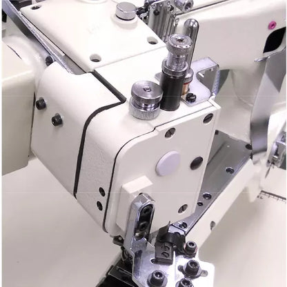 Kansai Special NFS6604GMH-DD Flatseamer for Medium to Heavy Knitwear Industrial Sewing Machine With Table and Direct Drive Servo Motor
