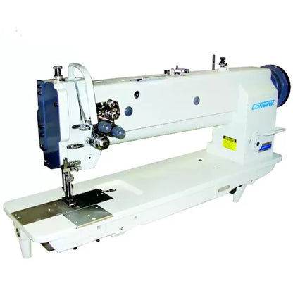 Consew P2339RBLH-18-1 18" Long Arm Two Needles Drop Feed Needle Feed Walking Foot Lockstitch Industrial Sewing Machine With Table and Servo Motor