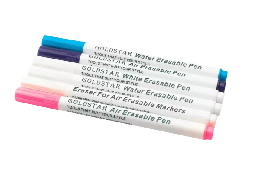 Fabric pencils, markers, and chalk
