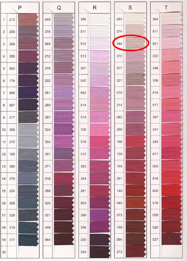 Ykk Zipper Color Chart