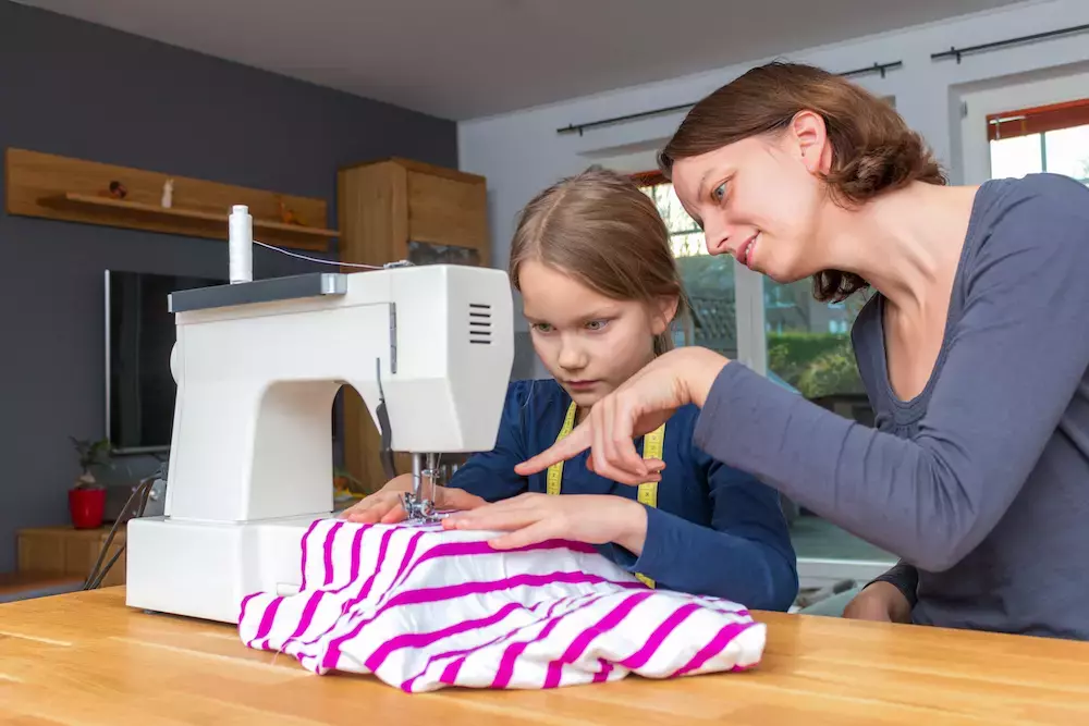 Teaching Kids How to Sew on a Machine