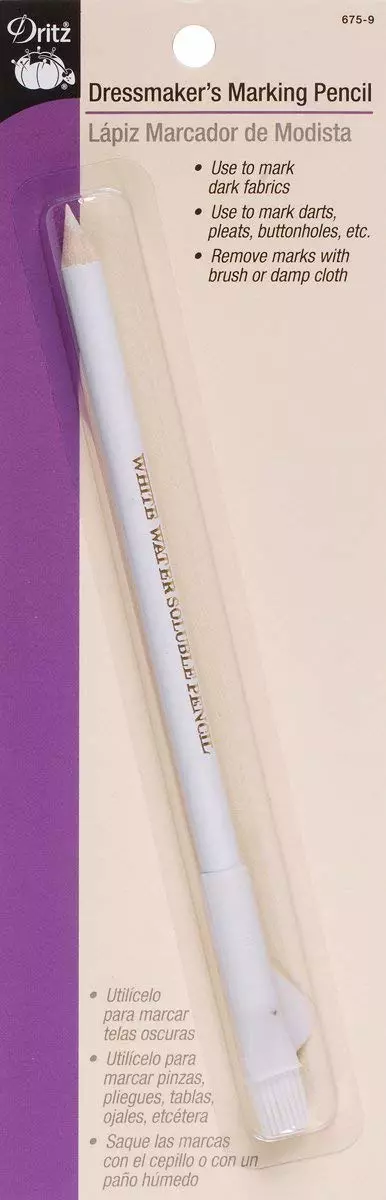 Dritz - White Dressmaker's Marking Pencil With Brush | GoldStar Tool