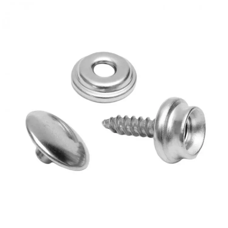 Nickel Cloth-to-Surface Gypsy Snap Fastener