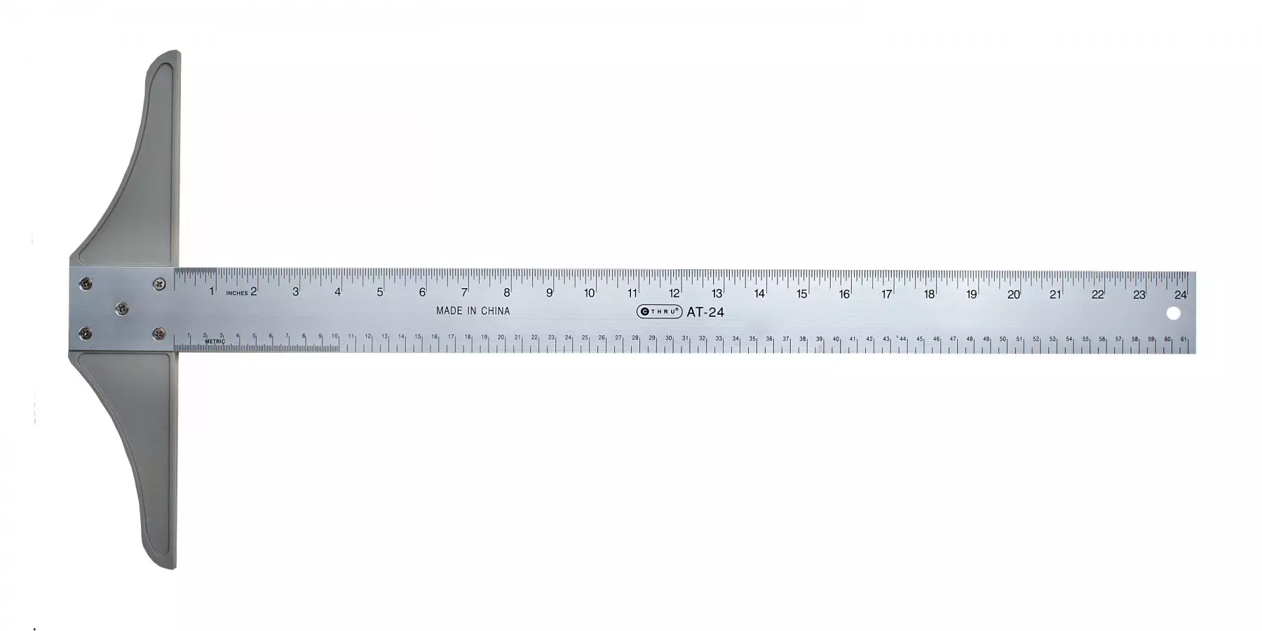 Fairgate Standard Aluminum T-square Ruler 24x1-1/2 Read in Inch FG63-124 