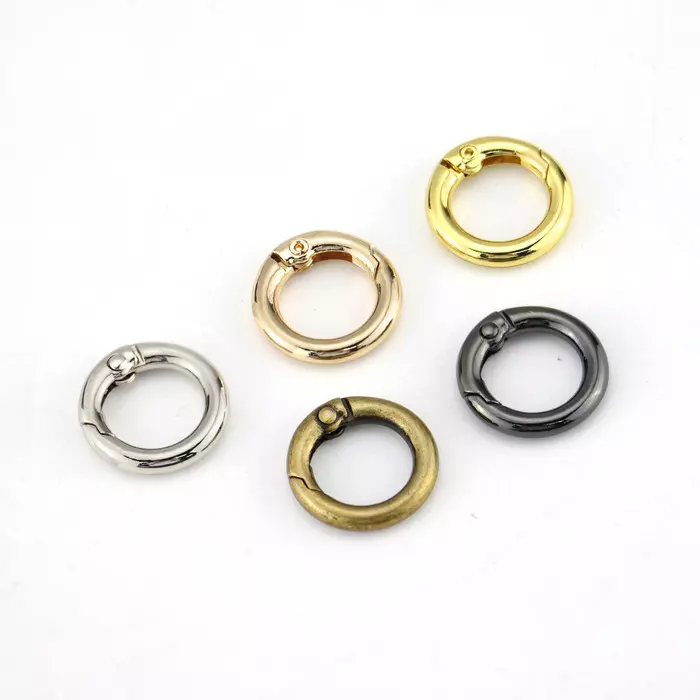 Gunmtal O-rings Metal O Ring Spring Ring Clasp Push Gate O 