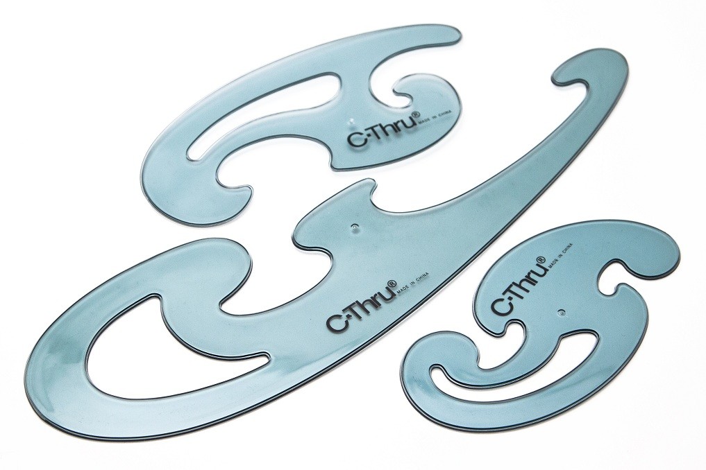 French Curve Set, CThru® (3 pc) Rulers GoldStar Tool