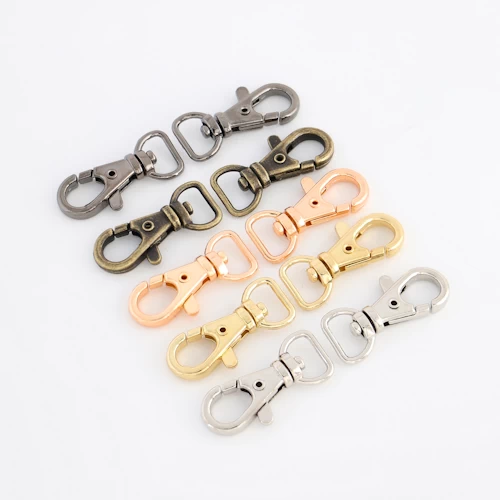 50 Pack Metal Lobster Claw Swivel Clasps - .75 D Ring - 1.5 Long