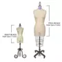 Miniature Half Scale Ladies Dress Form #PGM-614A