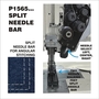 Consew P1565RB Series high-speed, two-needle lockstitch machine equipped with a split needle bar for angular stitching "12" or "14" or "18" or "25"  Industrial Sewing Machine With Table and Motor