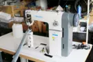 New-Tech GC-8810 High-Speed Single Needle Post Bed Lockstitch Industrial Sewing Machine With Table and Built In Direct Drive Servo Motor