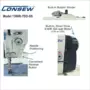 Consew 7360R-7DD-SS High Speed Single Needle Drop Feed with Stainless Steel Bed Lockstitch Industrial Sewing Machine With Table and Servo Motor