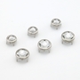 Rivets - 4 Prong With Transparent Rhinestone Stone 