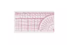 12" Transparent Beveled Protractor Ruler