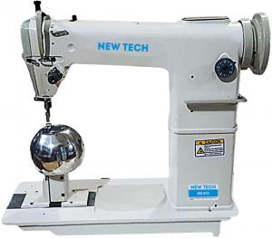New-Tech GC-810W High Speed, Post Bed, 1 Needle, Drop Feed, Lockstitch Wig and Hat Industrial Sewing Machine with Table and Servo Motor