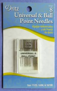 Straight Serger Sewing Machine Needles Ball Point/Size 16/100, Rowley