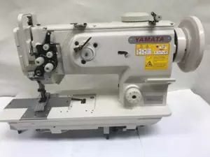 Yamata FY-1560 Double Needle Walking Foot Industrial Sewing With Table and Servo Motor