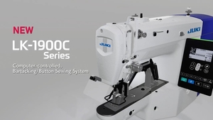 JUKI LK-1900-C Computer Controlled High Speed Bartacking Industrial Sewing Machine With Table and Servo Motor