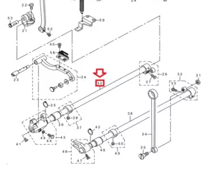 Feed Rocker Shaft - JUKI #229-12901