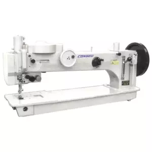 ​Consew 366-30 Heavy Duty Single Needle Straight Stitch and Zig-Zag Long-Arm Lockstitch Industrial Sewing Machine With Table and Servo Motor