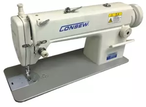Consew 7360R-2SS Ultra High-Speed Single Needle Drop Feed Lockstitch Industrial Sewing Machine Stainless Steel Bed With Unassembled Table and Servo Motor