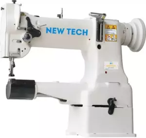 New-Tech GC-8B Cylindrical Bed Compound Feed Lockstitch Industrial Sewing Machine With Table and Servo Motor