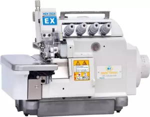 New-Tech EX-3216D 5 Thread Overlock Industrial Sewing Machine with Table and Built-in Direct Drive Servo Motor